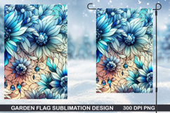 Flowers Garden Flag Sublimation| Flower Garden Flag PNG Product Image 1