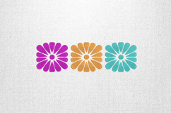 Trio Modern Daisy Embroidery Design Product Image 1