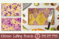 Purple Yellow Cutting Boards sublimation Designs Product Image 1