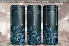 Flowers and Diamond Tumbler Sublimation | Seamless Wrap Product Image 1