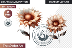 Pink Rose Gold flower Clipart, Abstract Flowers Wedding PNG Product Image 1