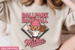 Ballpark Baseball Mama PNG, Baseball Mama Sublimation PNG Product Image 1