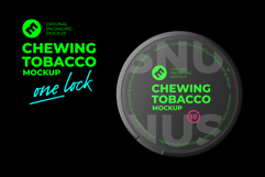 Snus Chewing Tobacco Can Mockup top view Product Image 1