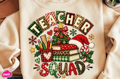 Christmas Teacher Squad PNG, Christmas Sublimation Product Image 1