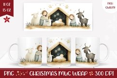 Christian Mug Wrap, Christmas Coffee Mug Sublimation Product Image 1