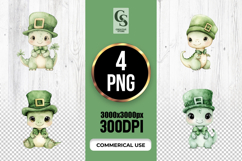 Cute Dinosaur Green Scarf Clipart Sublimation PNG Product Image 1