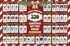 Cartoon Christmas Gift Tags Bundle, Printable Christmas Product Image 1