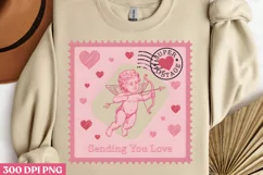 Sending You Love PNG, Valentines Day Stamps Clipa Product Image 2