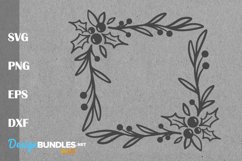 Christmas branch frame SVG Product Image 1