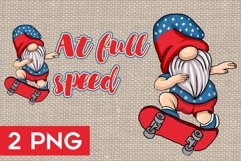 gnome on a skateboard 2 png at bull speed sublimation Product Image 5