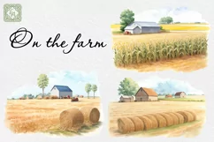 On The Farm watercolor PNG Clipart Product Image 4