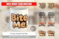 Grumpy Gingerbread Man Mug Wrap Product Image 1