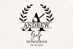 Golf Split Monogram SVG Bundle 26 Letters Product Image 1