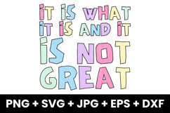 It Is What It Is And It Is Not Great Humor Funny SVG Product Image 1