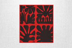 Abstract Red Floral Art Embroidery Design Product Image 1