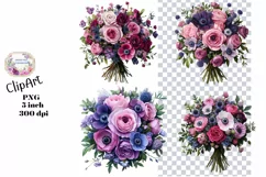 Flowers, Ephemera, Shabby Chic , PNG, Clipart Product Image 1