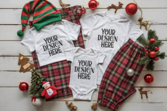 Christmas Family Matching Group Flat Lay Mockup Product Image 1