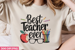 Best Teacher Ever PNG, Teacher Sublimation Bundle PNG Product Image 2