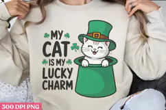 My Cat Is My Lucky PNG, St Patricks Day Cat Sub Product Image 1