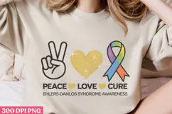 Peace Love Cure PNG, Syndrome Sublimation PNG Product Image 2