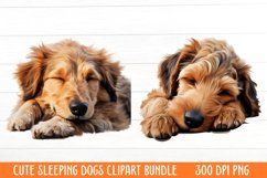 Cute Sleeping Dogs Clipart Product Image 1