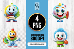 Cute Cartoon Learning Characters Illustration Clipart Sublim Product Image 1