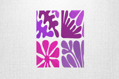 Purple Pink Abstract Leaf Block Embroidery Design Product Image 1