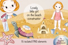 Lovely little girl on the beach. Constructor - 16PNG Product Image 1