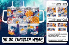 Spring 3D Flower Tumbler Wrap 40oz Product Image 1