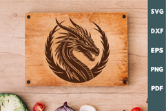 Dragon Design, Cutting board, Laser cut, Cricut svg Product Image 2