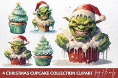 Christmas Cupcake Collection Clipart Product Image 1