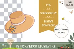 Hand Drawn Garden Hat Illustration, Cartoon Hat PNG Product Image 1