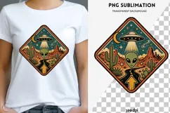 Roswell road trip png design for T-shirts Product Image 1