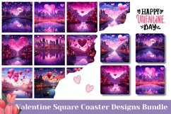 Valentine Square Coaster Bundle, Coaster Sublimation Bundle Product Image 1