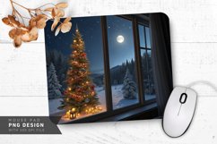 Winter Wonderland Through the Window Mouse Pad PNG Design Product Image 1