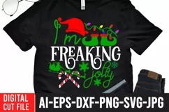 I'm Freaking Jolly SVG Cut File , Christmas SVG Quotes Product Image 2