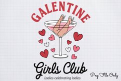 Galentine girls club ladies celebrating ladies PNG, Funny Va Product Image 1