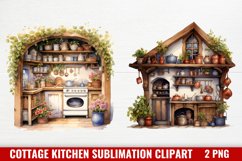 Cottage Kitchen Sublimation Clipart, Product Image 1