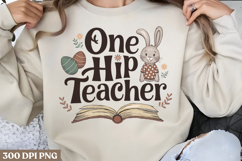 One hip teacher PNG, Easter Design Sublimation PNG Product Image 1
