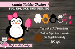 Penguin candy dome Svg , 3d svg cut file, Couple Ornament Product Image 2