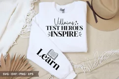 Villains Test Heroes Inspire SVG - Video Game T-Shirt Design Product Image 1