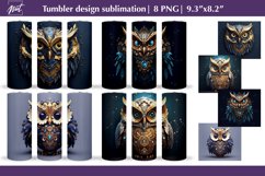 3D Owl tumbler wrap, seamless tumbler sublimation designs Product Image 2