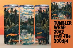 3D Summer Landscape Tumbler Wrap for Sublimation Product Image 1