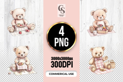 Teddy Bear Picnic Clipart Sublimation PNG Product Image 1