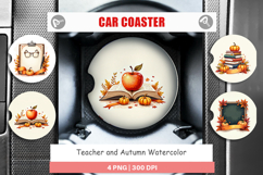 Teacher Autumn Car Coaster Product Image 1