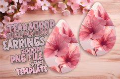 Floral Teardrop Earrings: Elegant Blossom Patterns Product Image 1