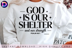 God Is Our Shelter Psalm 46:1 Christian PNG Product Image 2