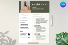 36. Green Brown Resume - Canva Template Product Image 1