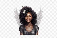 Female Black Angel Sublimation Clipart Product Image 3