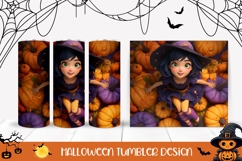 3D Halloween Witch Tumbler, Pumpkins Halloween Tumbler Product Image 1